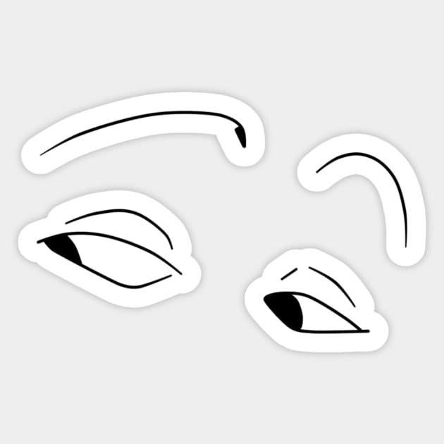 Meme Eyes Meme Eyes Sticker TeePublic